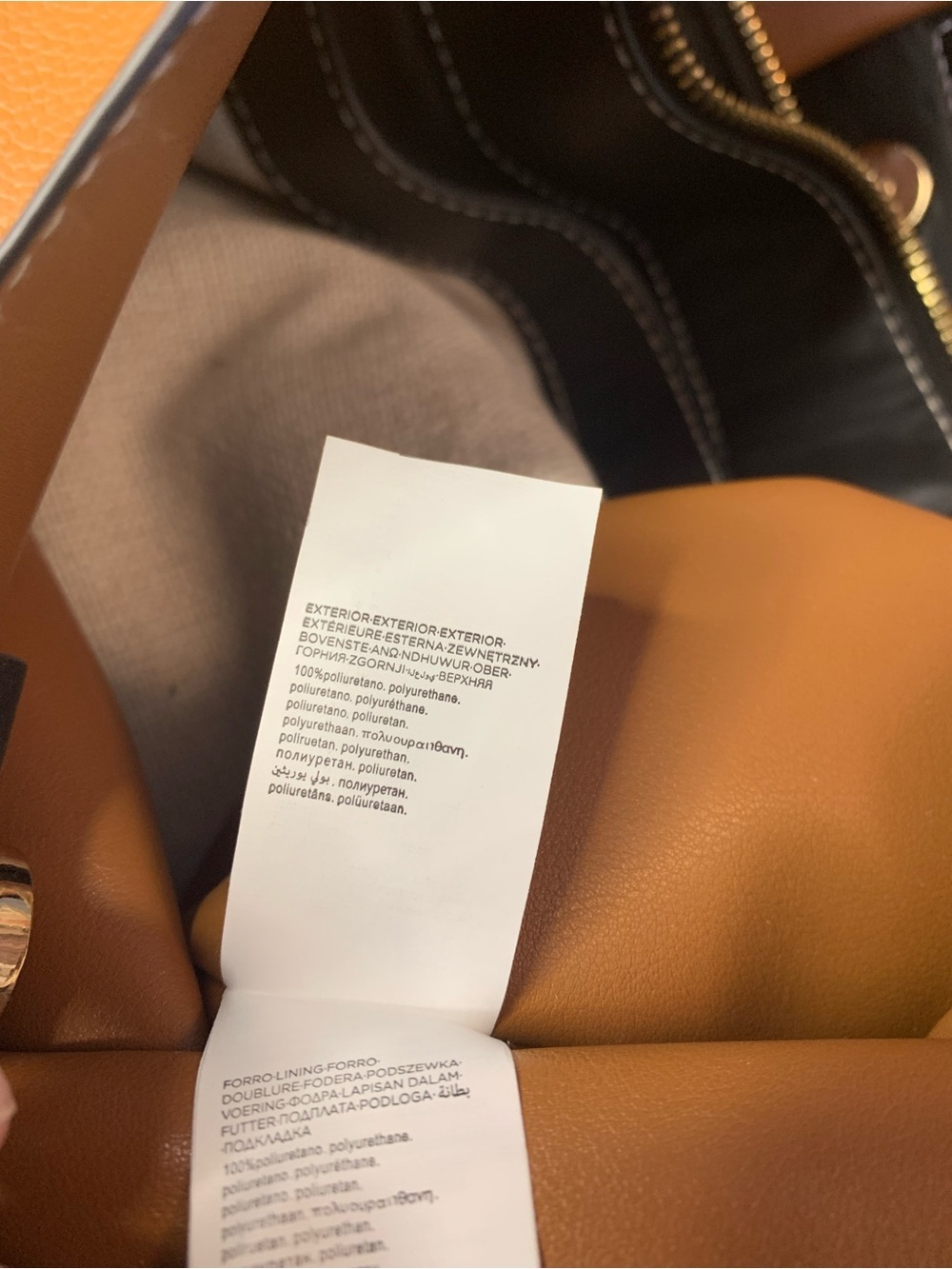 Parfois Tan & Black Two-Tone Faux Leather Tote Bag - Picture 11 of 15